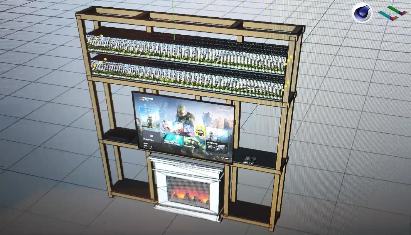 C4D Model of the DIY Cinewall by LolindirLink